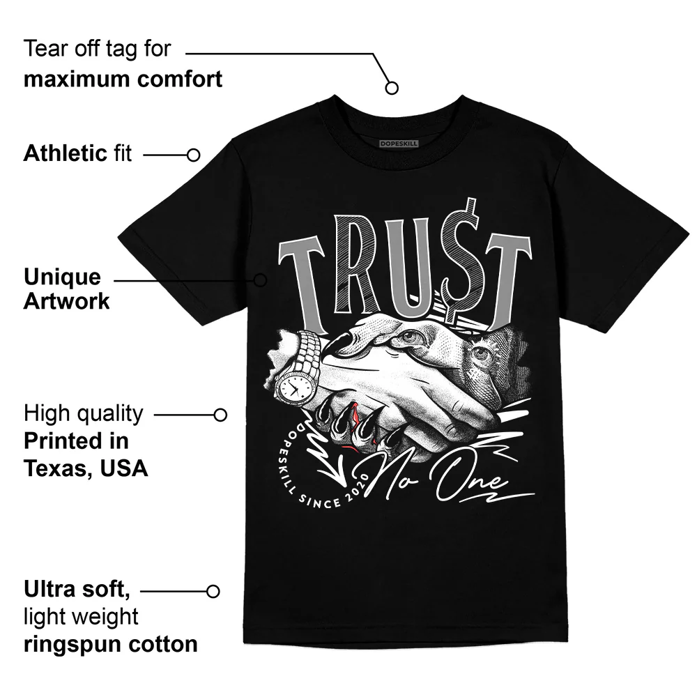 Dunk Low Panda White Black DopeSkill T-Shirt Trust No One Graphic - Image 3