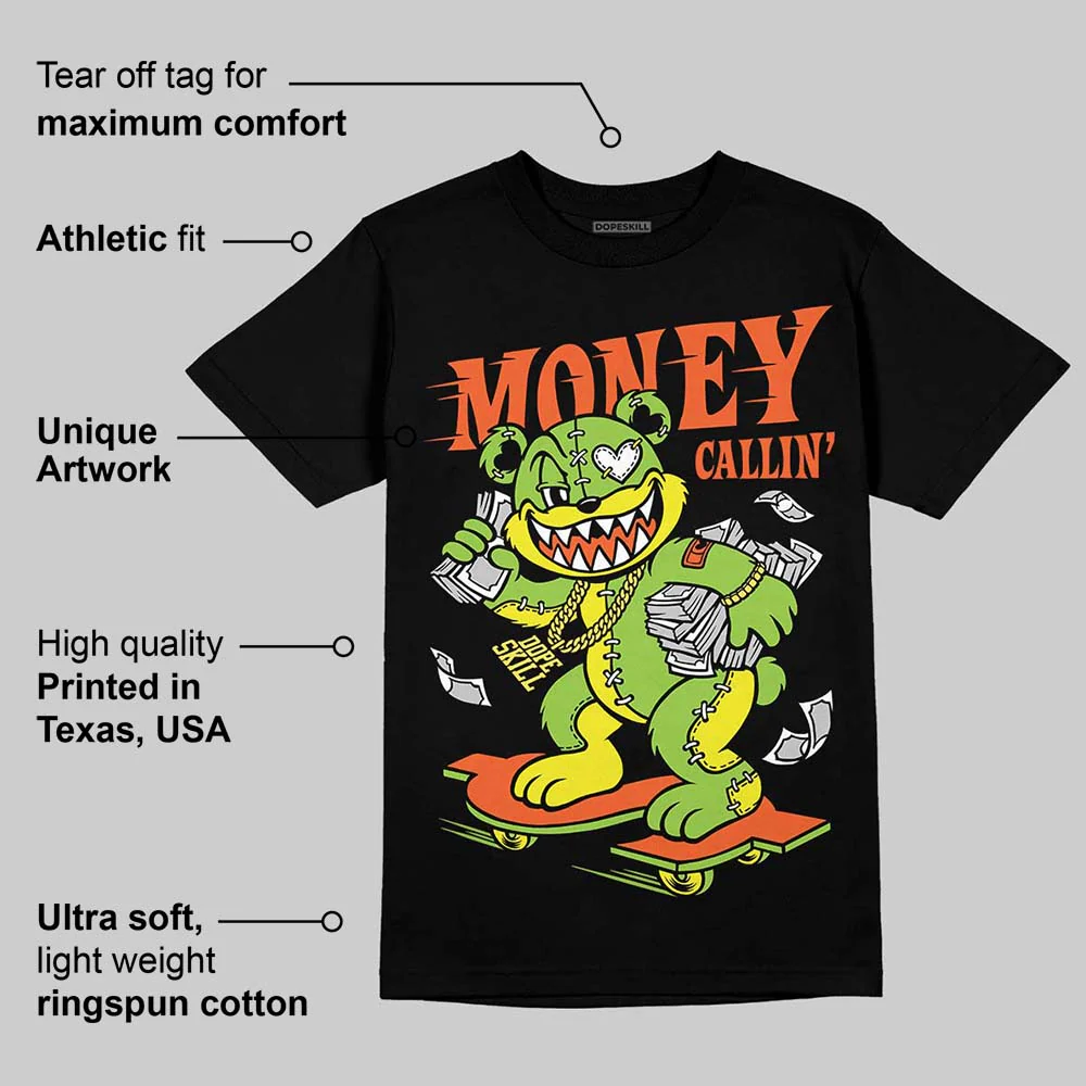 Neon Green Collection DopeSkill T-Shirt Money Callin' Graphic - Image 4
