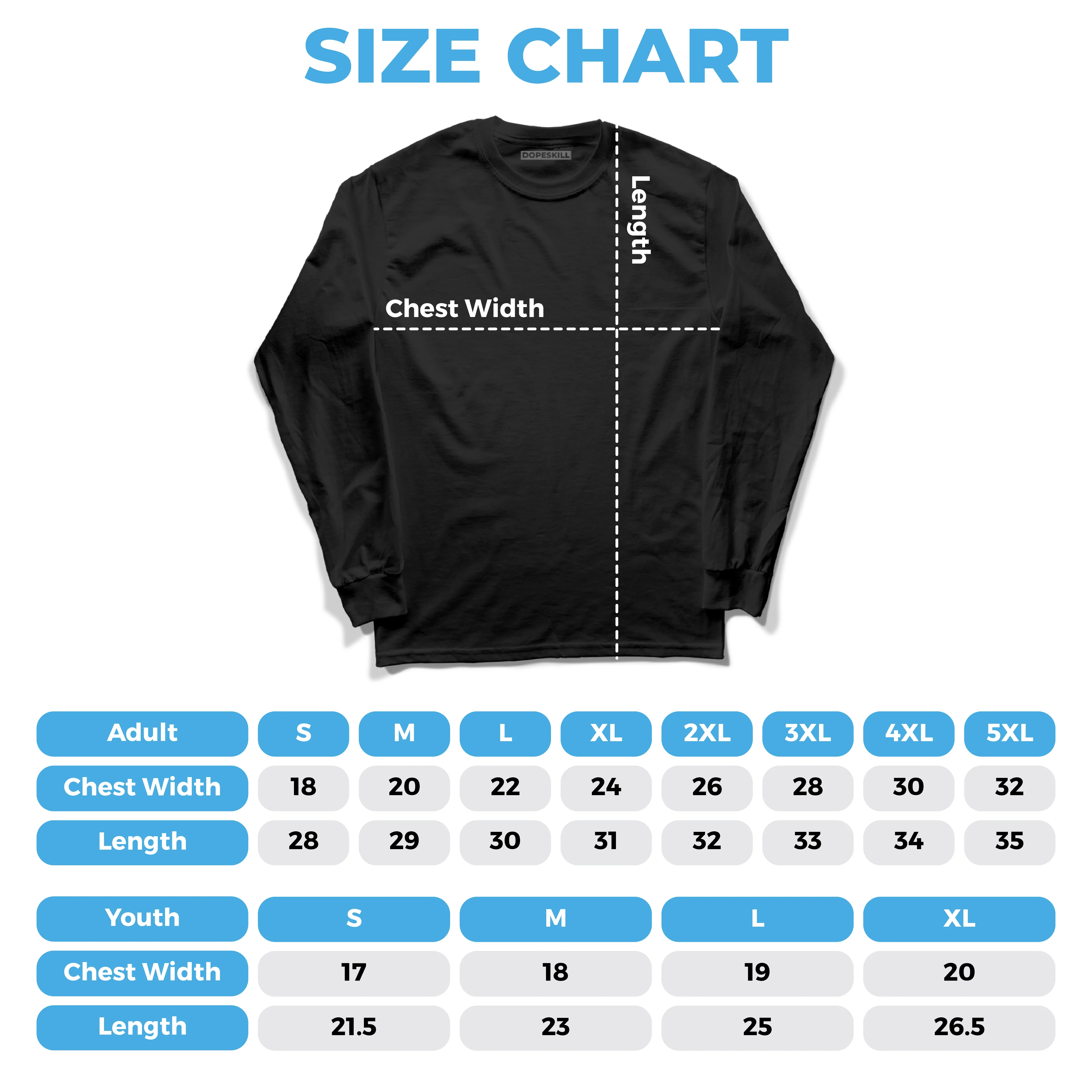 Racer Blue 5s DopeSkill Long Sleeve T-Shirt Trippin Graphic - Image 3